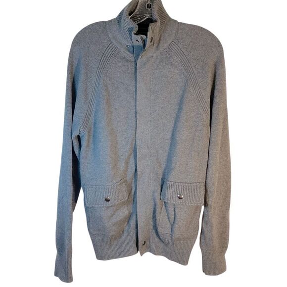 Banana Republic Other - Banana republic mens snap pocket sweater jacket medium gray cardigan everyday